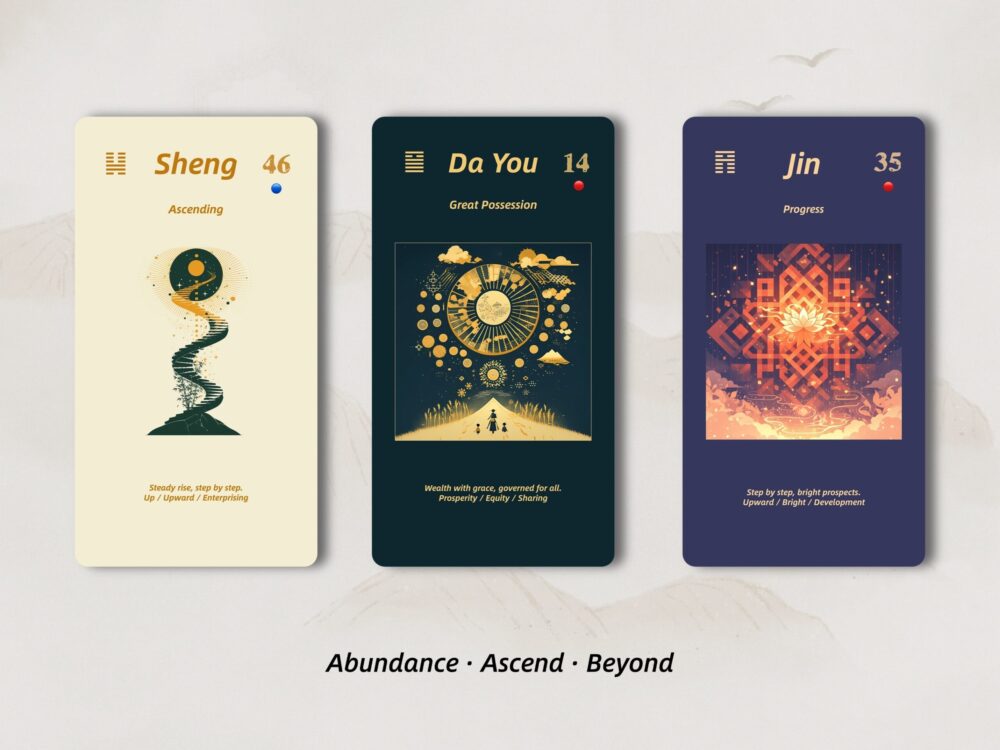 YOWAYOW Tao Fortune Cards – Ancient 64 Hexagram Oracle Cards, No Guide Needed, Perfect Gift - Image 5
